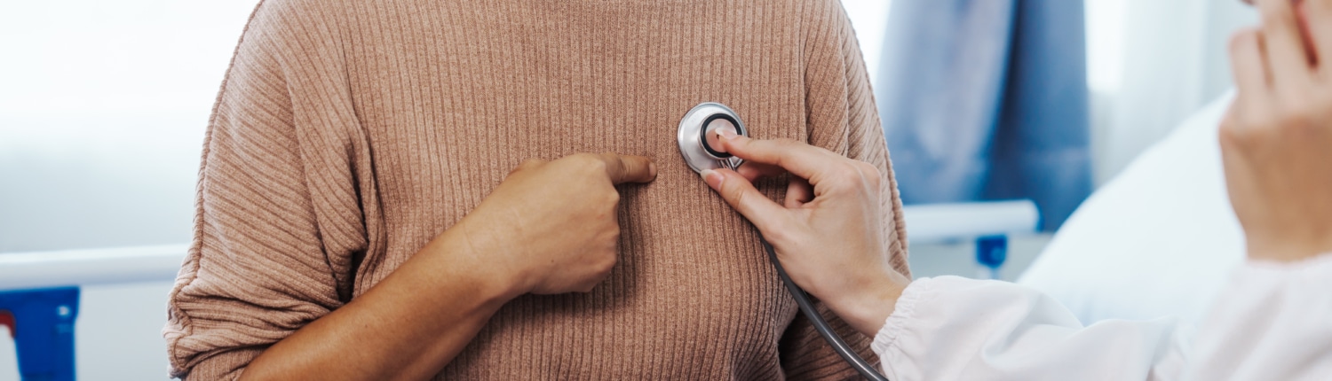 Female doctor examined patient health peace of mind.