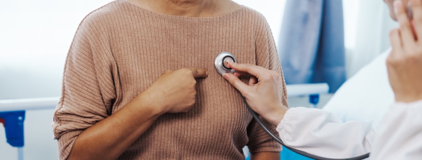 Female doctor examined patient health peace of mind.
