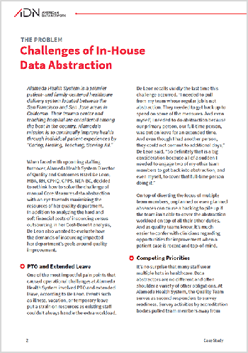 Core Measures and Registries Data Abstraction Case Study page 2