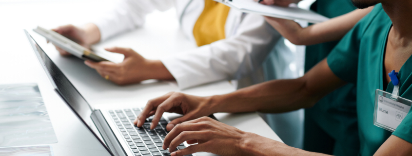 Medical Nurse Filling Document