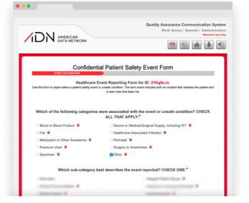 Confidential Patient Safety Event Form